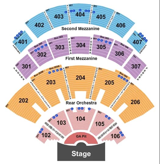 GUNS NROSES Seating Map Seating Chart