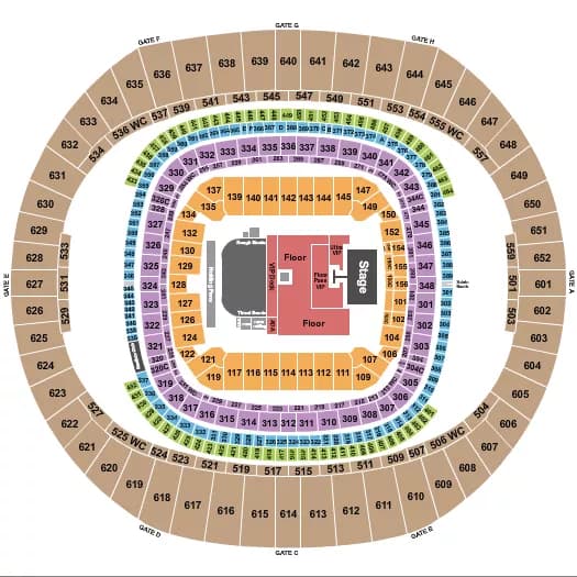 RODEO Seating Map Seating Chart