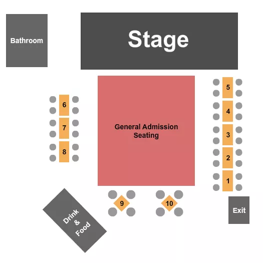 GA TABLES 2 Seating Map Seating Chart