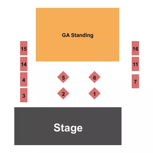 GA TABLES 4 Seating Map Seating Chart