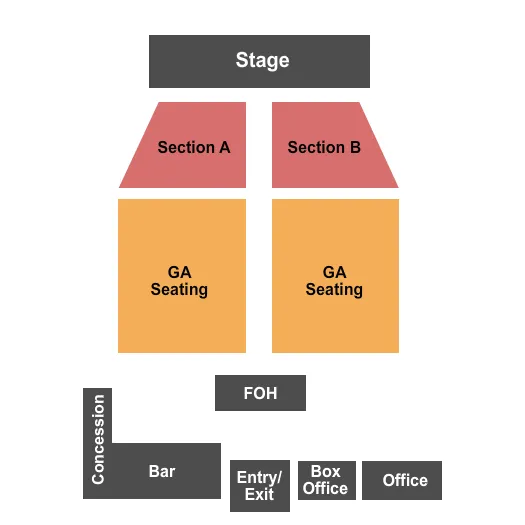 FRONT RSV GA Seating Map Seating Chart