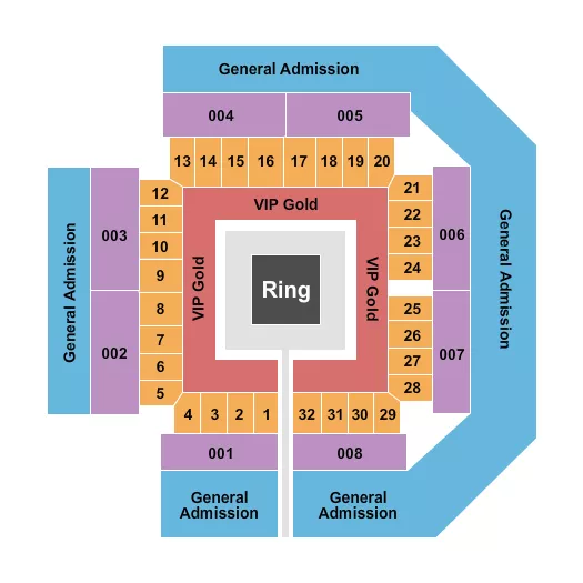 BOXING Seating Map Seating Chart