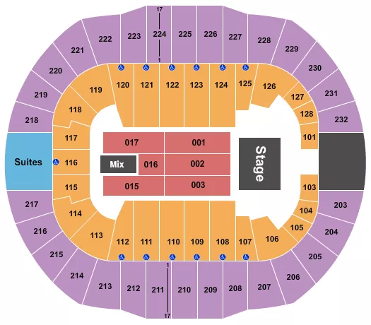 ENDSTAGE 3 Seating Map Seating Chart