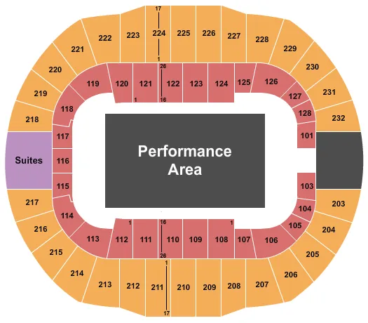 MONSTER TRUCK Seating Map Seating Chart
