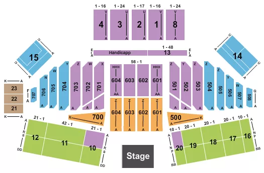 CALIFORNIA MID STATE FAIR GROUNDS ENDSTAGE 4 Seating Map Seating Chart