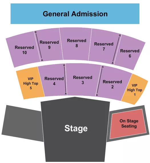 ENDSTAGE RSV TABLES W GA Seating Map Seating Chart