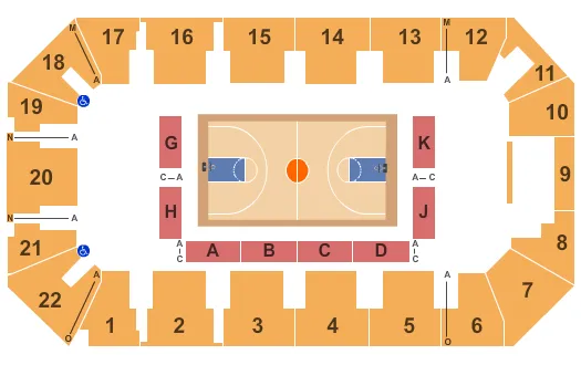 BASKETBALL 2 Seating Map Seating Chart