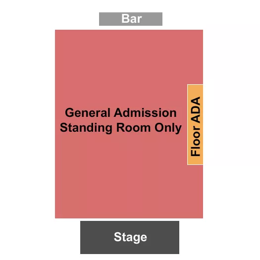 CAMBRIDGE ROOM AT HOUSE OF BLUES DALLAS SRO ADA Seating Map Seating Chart