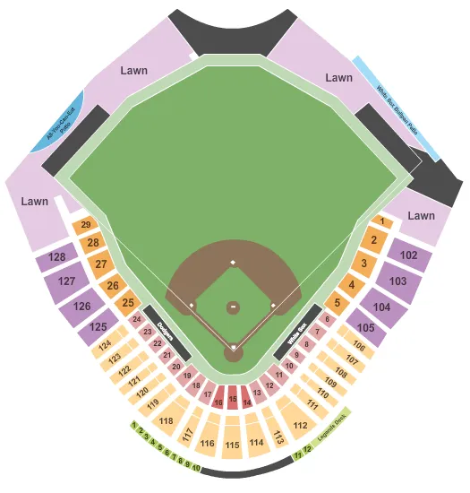 BASEBALL Seating Map Seating Chart