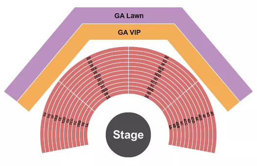 CAMERON COUNTY AMPHITHEATER EVENT CENTER ENDSTAGE 3 Seating Map Seating Chart