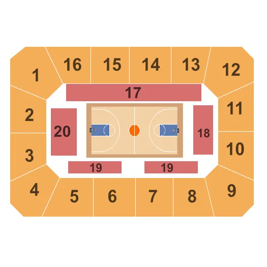 BASKETBALL Seating Map Seating Chart