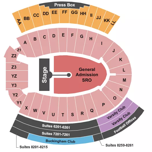 COLDPLAY Seating Map Seating Chart
