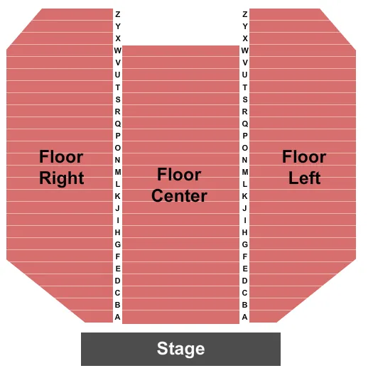 END STAGE Seating Map Seating Chart