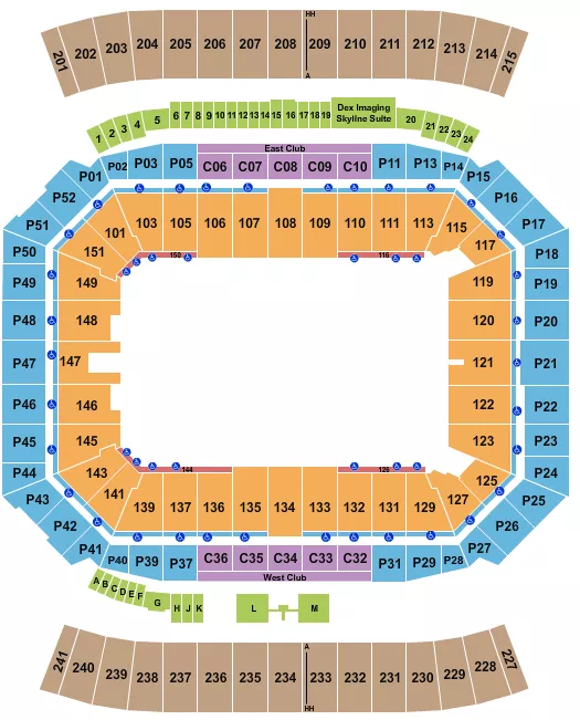 MONSTER JAM Seating Map Seating Chart
