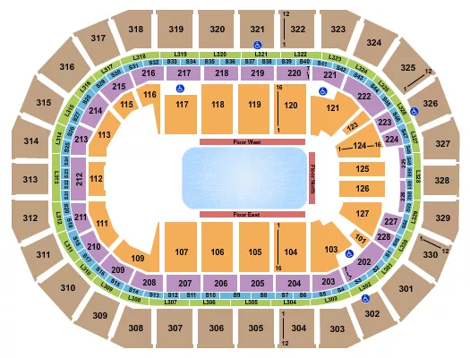 DISNEY ON ICE Seating Map Seating Chart
