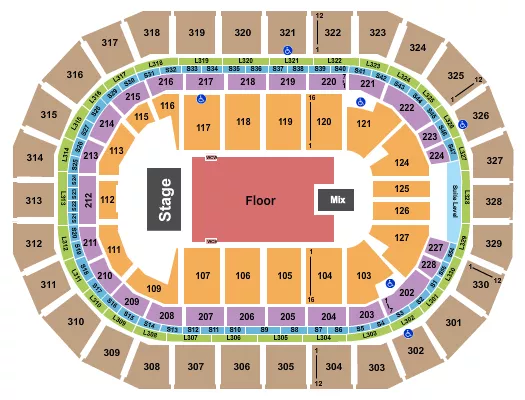 ENDSTAGE Seating Map Seating Chart
