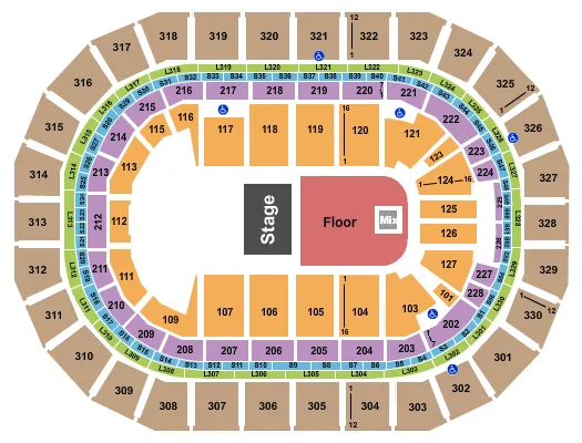 HALF HOUSE GA FLOOR Seating Map Seating Chart