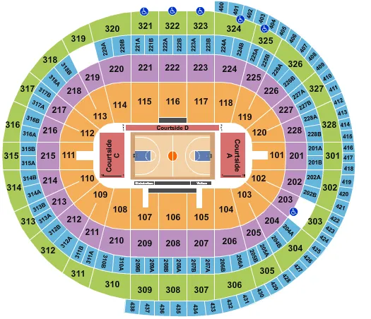 BASKETBALL GLOBETROTTERS Seating Map Seating Chart