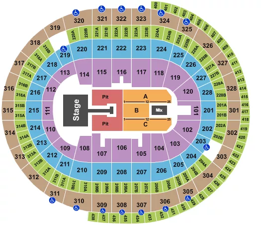 BRAD PAISLEY Seating Map Seating Chart