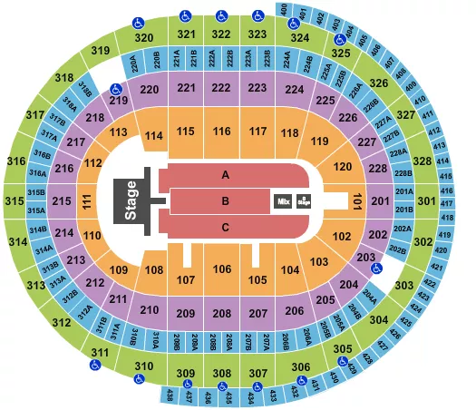 BRYAN ADAMS 2 Seating Map Seating Chart