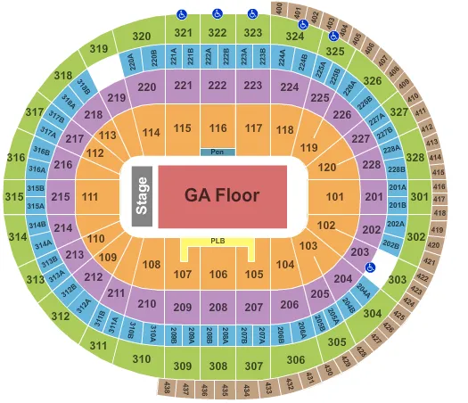 ENDSTAGE GA Seating Map Seating Chart