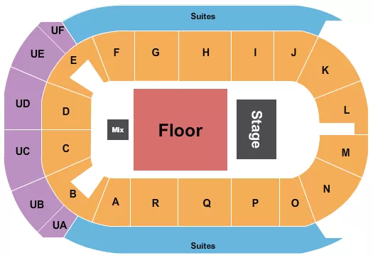 CO OP PLACE ENDSTAGE RSV FLOOR Seating Map Seating Chart