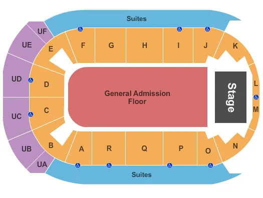CO OP PLACE FIVE FINGER DEATH PUNCH Seating Map Seating Chart