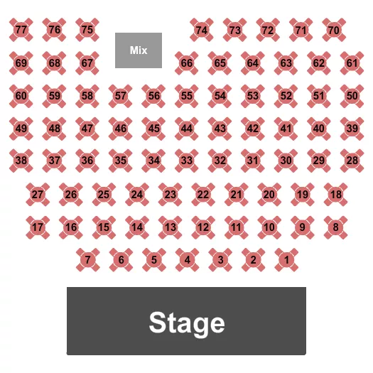 CANNERY HOTEL CASINO ENDSTAGE TABLES 3 Seating Map Seating Chart