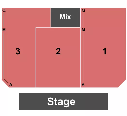 CANNERY HOTEL CASINO ENDSTAGE 1 3 NO UPPER Seating Map Seating Chart