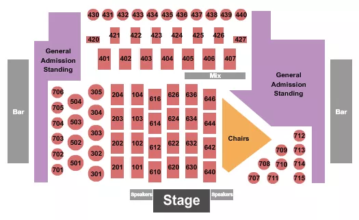 CANYON CLUB AGOURA HILLS ENDSTAGE RSVD TABLES 2 Seating Map Seating Chart