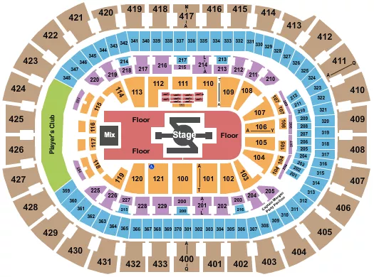 BURNA BOY Seating Map Seating Chart