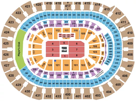 CENTER STAGE 4 Seating Map Seating Chart