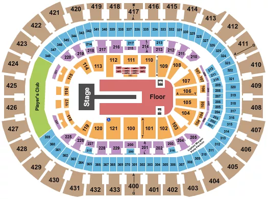 FLORENCE AND THE MACHINE Seating Map Seating Chart