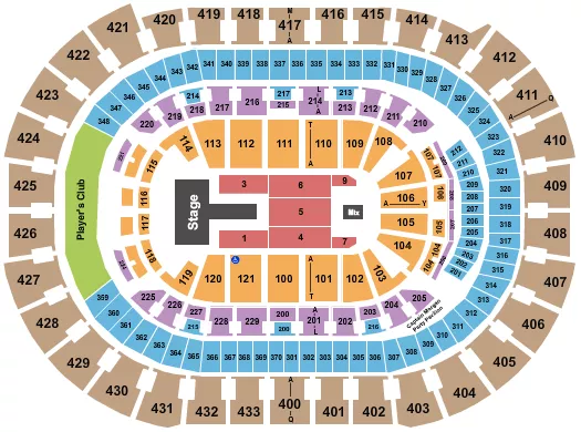 J BALVIN Seating Map Seating Chart