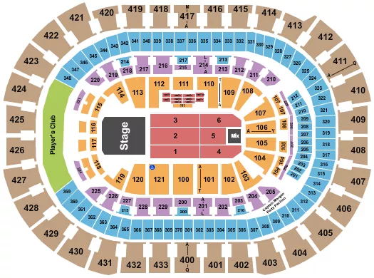 JINGLE BALL Seating Map Seating Chart