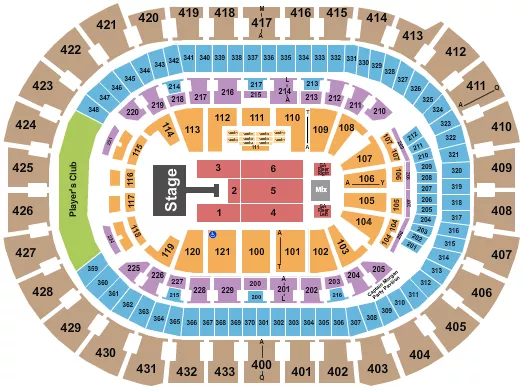 JONAS BROTHERS Seating Map Seating Chart