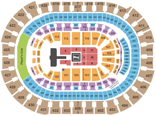 WWE 2 Seating Map Seating Chart