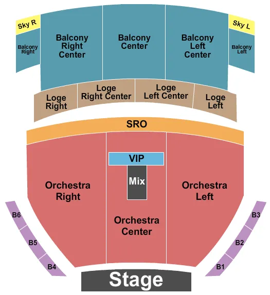 CAPITOL THEATRE PORT CHESTER ENDSTAGE RSV FLOOR WITH VIP Seating Map Seating Chart