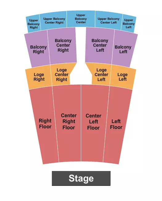 CAPITOL THEATRE IOWA END STAGE Seating Map Seating Chart