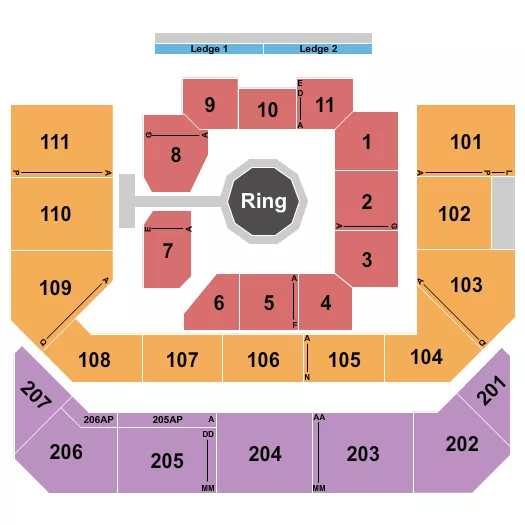 MMA Seating Map Seating Chart