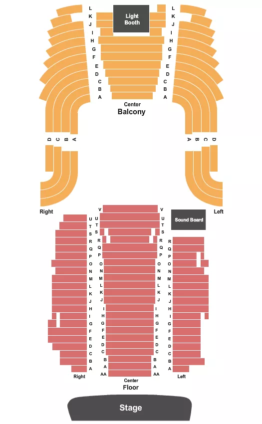 END STAGE Seating Map Seating Chart