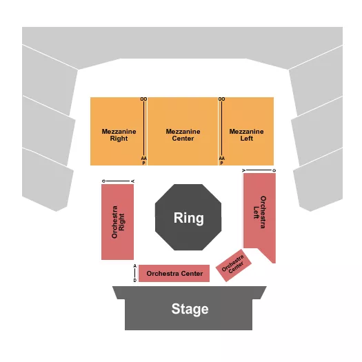 CARTERET PERFORMING ARTS EVENT CENTER MMA Seating Map Seating Chart