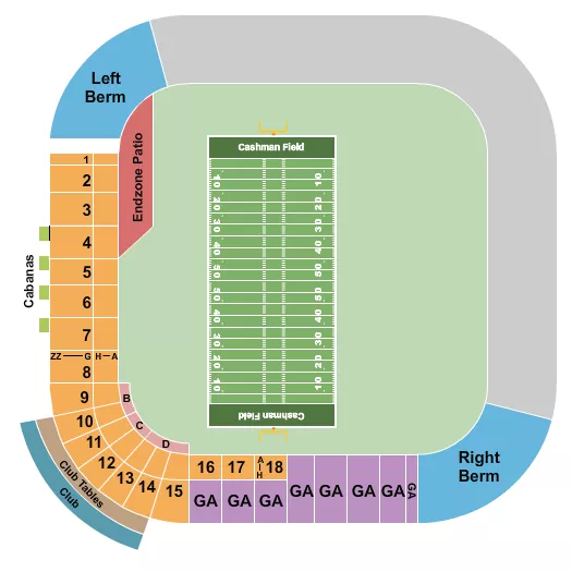 FLAG FOOTBALL Seating Map Seating Chart