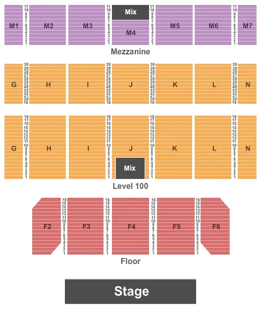 ENDSTAGE 2 Seating Map Seating Chart