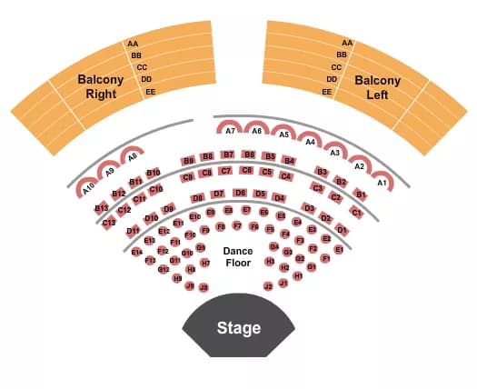 ENDSTAGE DANCE FLOOR Seating Map Seating Chart