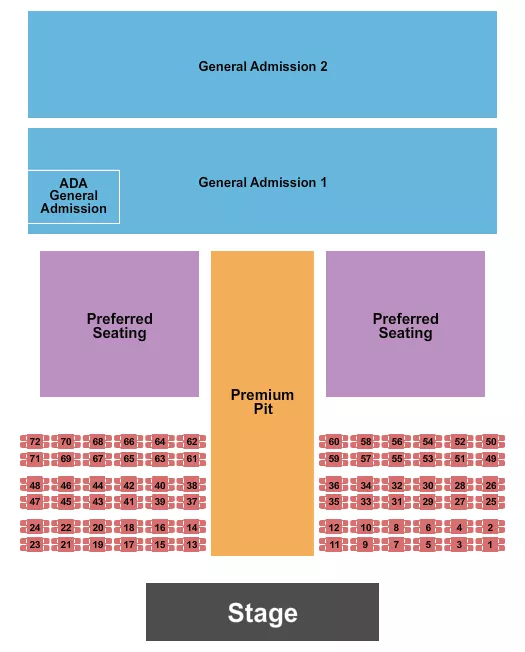 CONCERT Seating Map Seating Chart