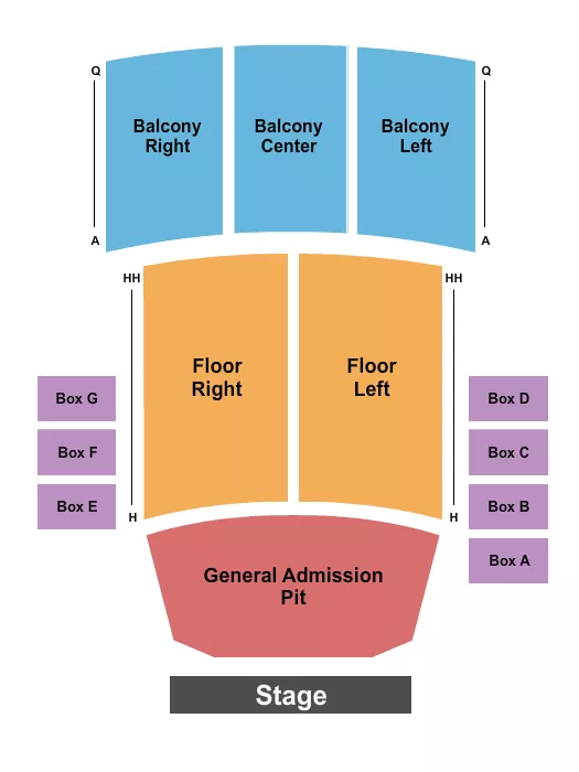 GA PIT BOXES A D E G Seating Map Seating Chart