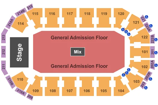 ENDSTAGE GA Seating Map Seating Chart