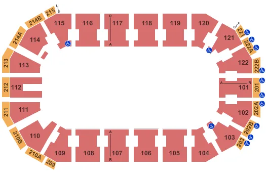 ICE RACING Seating Map Seating Chart