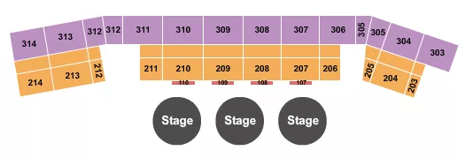 CELESTE CENTER AT OHIO EXPO CENTER STATE FAIR ALADDIN 2 Seating Map Seating Chart